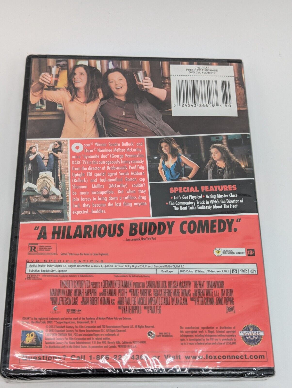 The Heat DVD Movie Video Sandra Bullock Melissa McCarthy Sealed