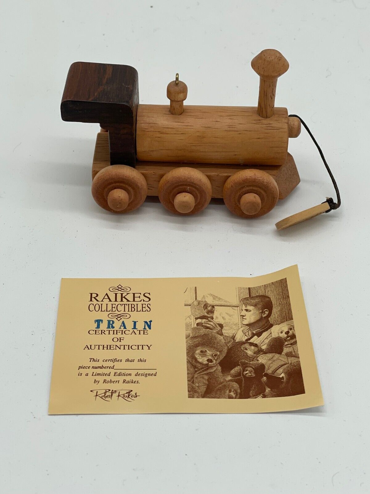 Robert Raikes RARE Wooden Toy Train Limited Edition Certificate of Authenticity