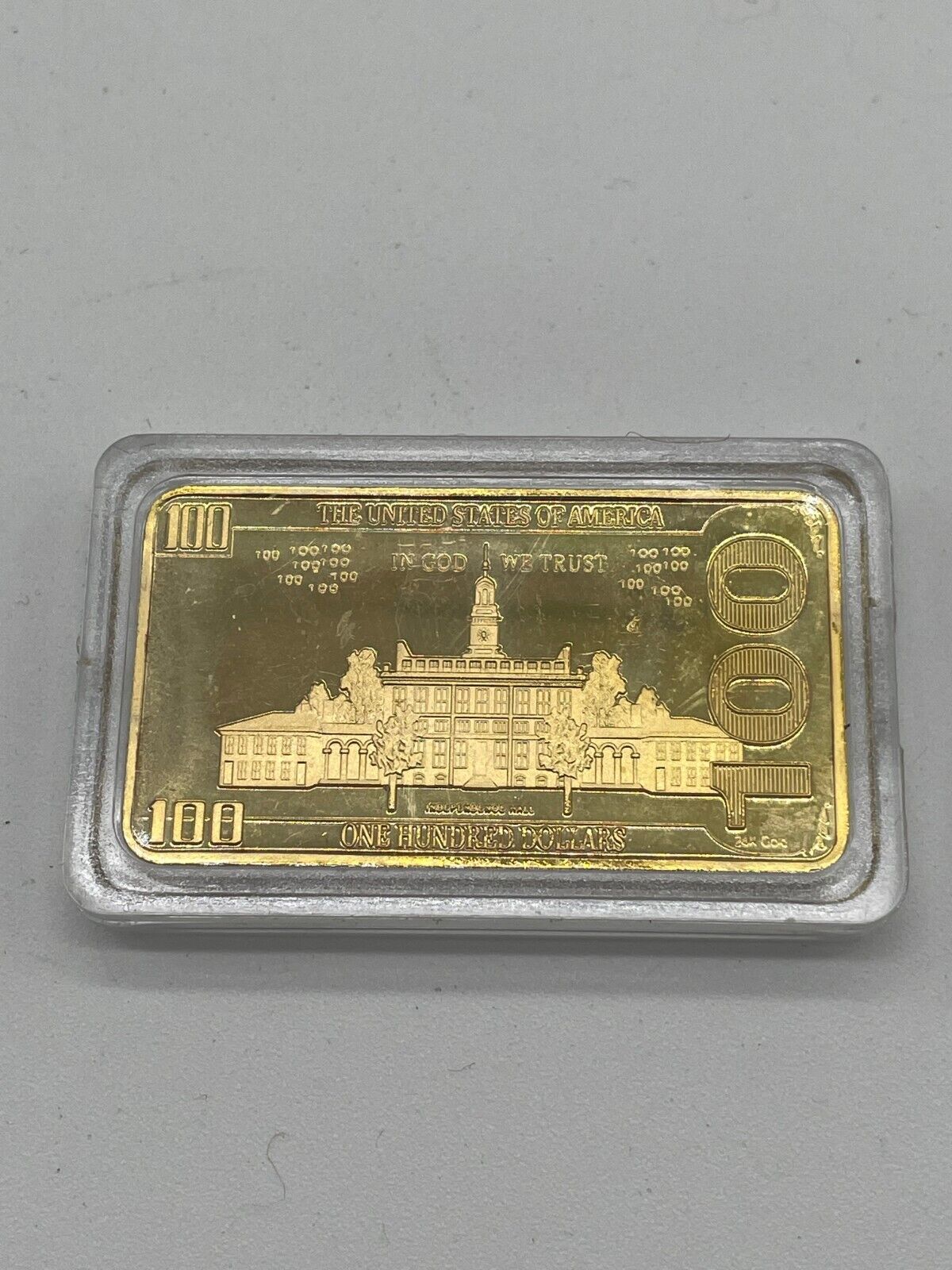 Donald Trump Gold Foil Bullion $100 Dollar Bill Bar US President Collectibles