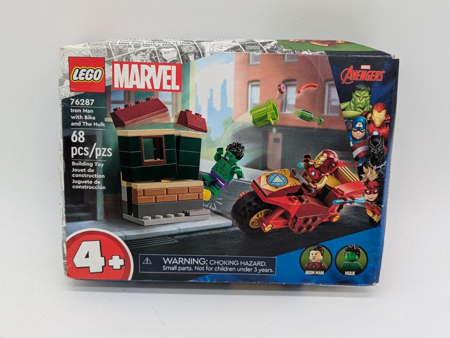 LEGO 76287 Marvel Avengers Iron Man with Bike and The Hulk SEALED