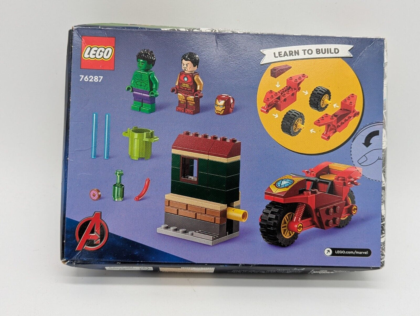 LEGO 76287 Marvel Avengers Iron Man with Bike and The Hulk SEALED