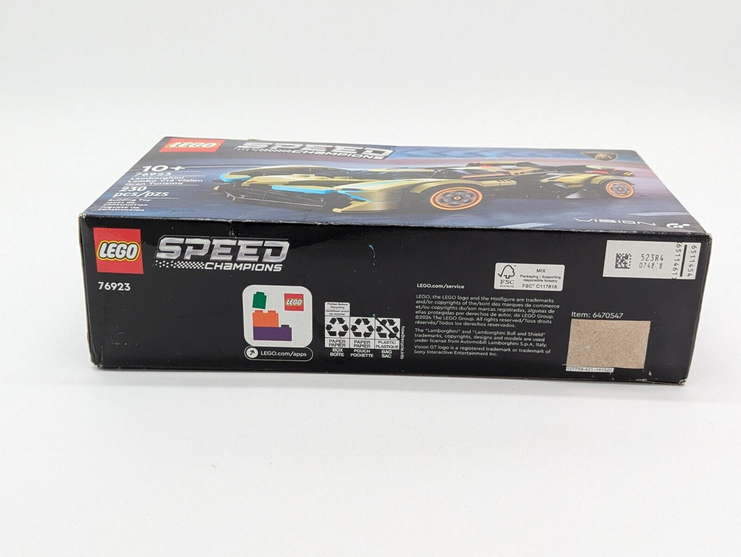 LEGO 76923 Speed Champions Lamborghini Lambo V12 Vision Gran Turismo SEALED