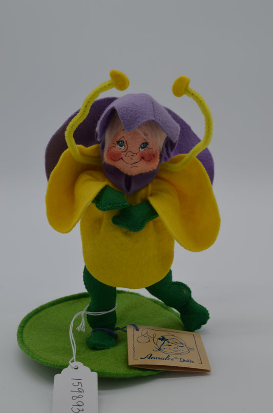 7" Yellow Flower Kid with Stand 159893 Annalee