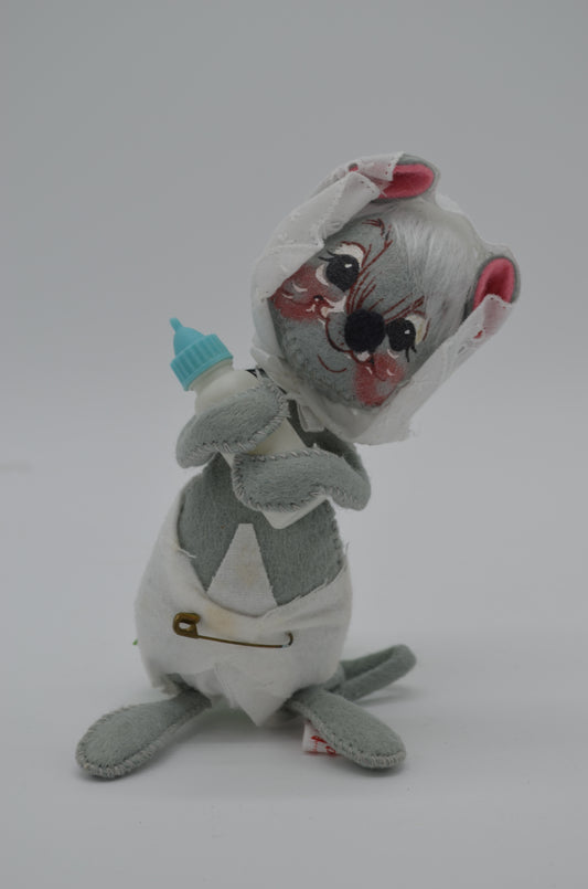 7" Baby Mouse with Bottle 201687 Annalee