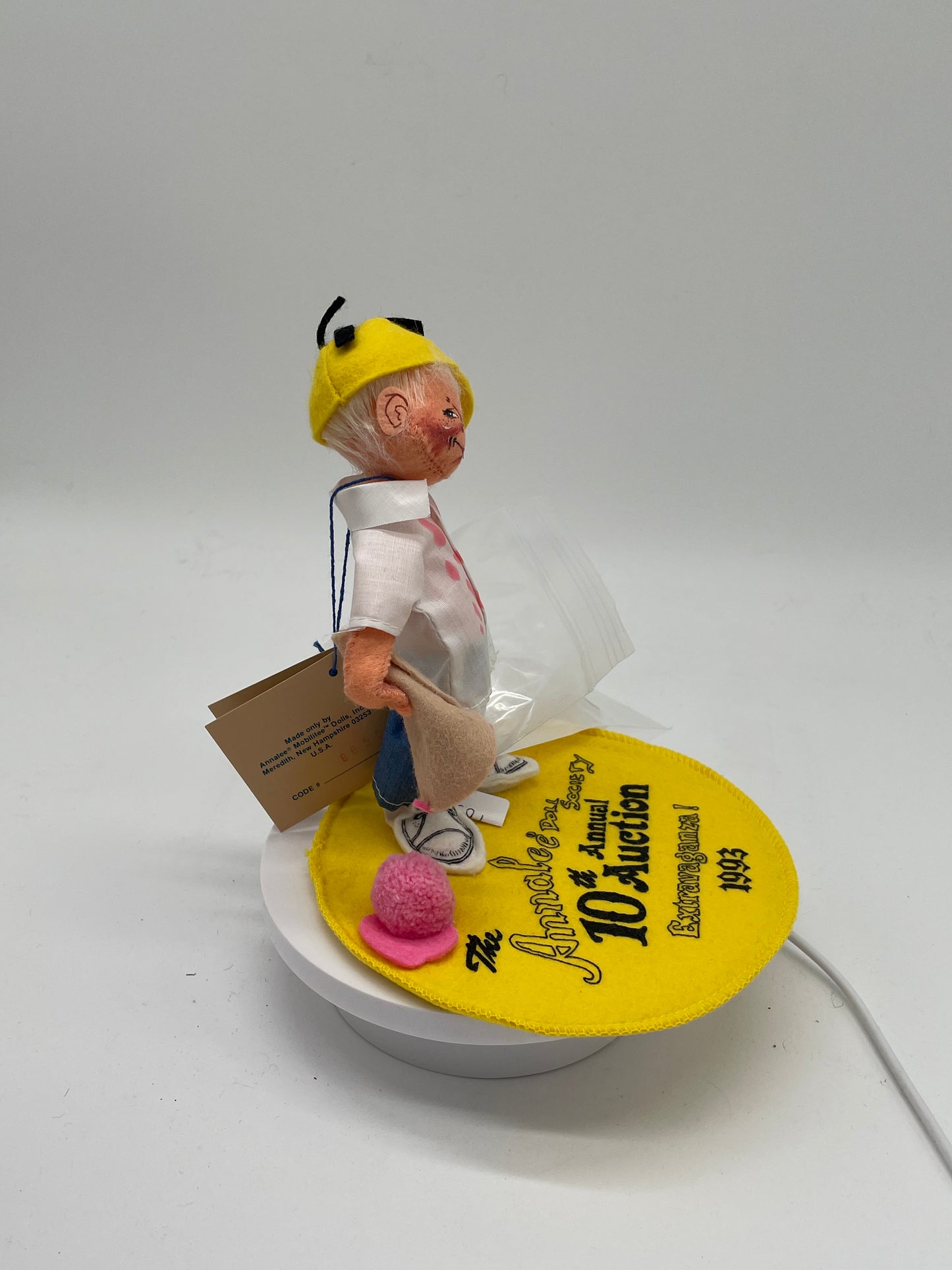 7" Ice Cream Kid Logo with Plaque Pin Sun 965393a Annalee