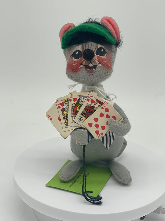 7" Card Playing Boy Mouse M432-75 Annalee