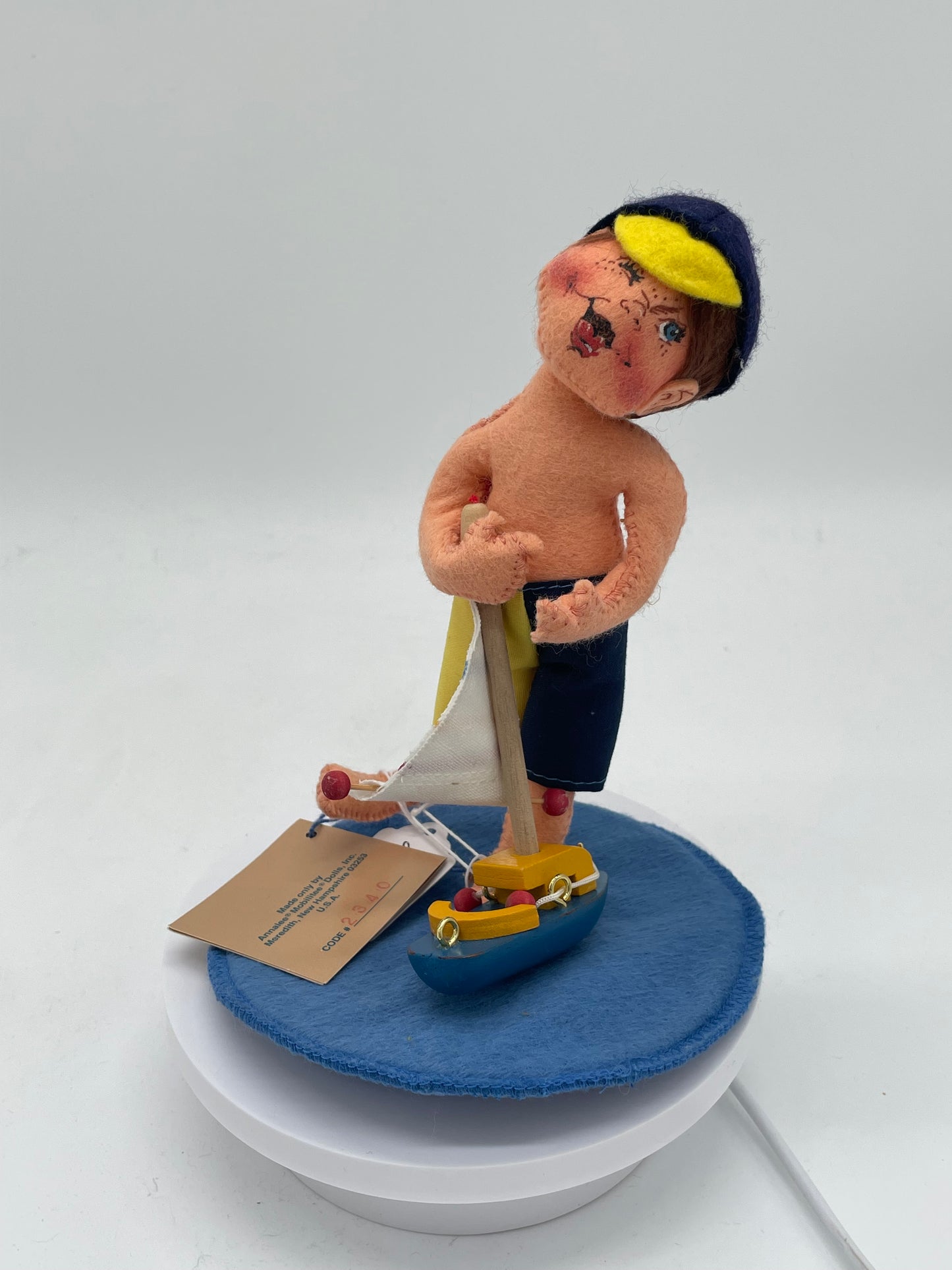 7" Beach Kid with Sailboat 234092 Annalee