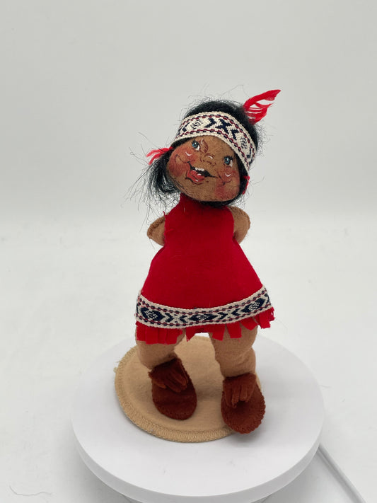 7" Indian Girl with Beige Base 315287 Annalee