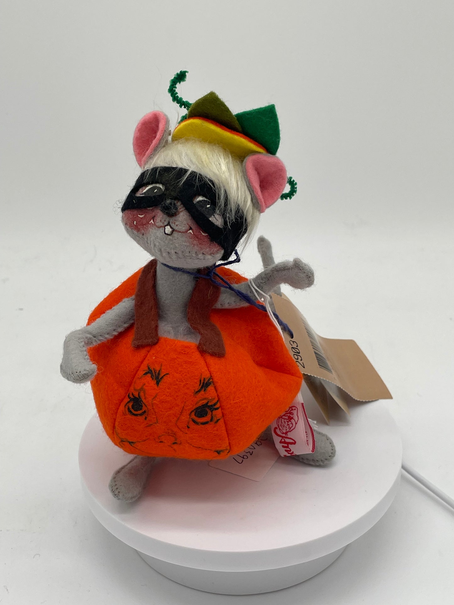 7" Lone Pumpkin Mouse - Signed by Chuck 290397 Annalee