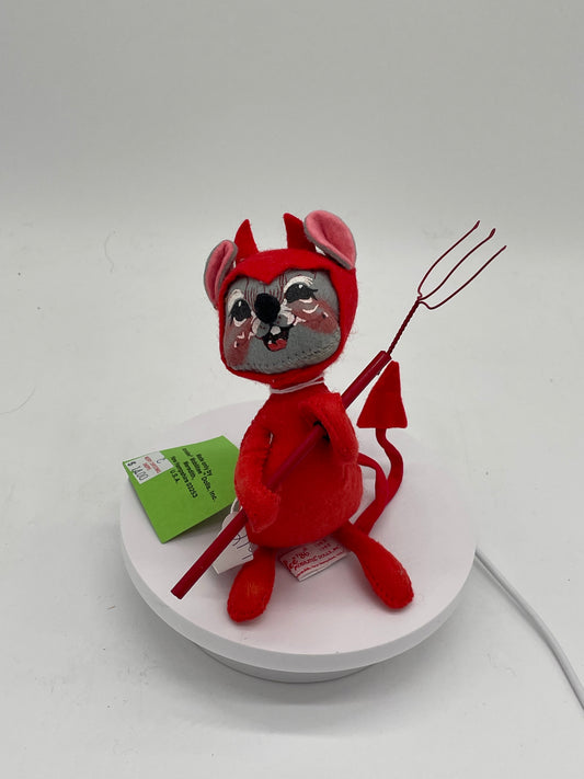 7" Devil Mouse with Pitchfork 219583 Annalee