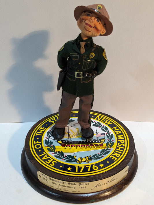 10" State Trooper with Base a STRP-87 Annalee  Signed